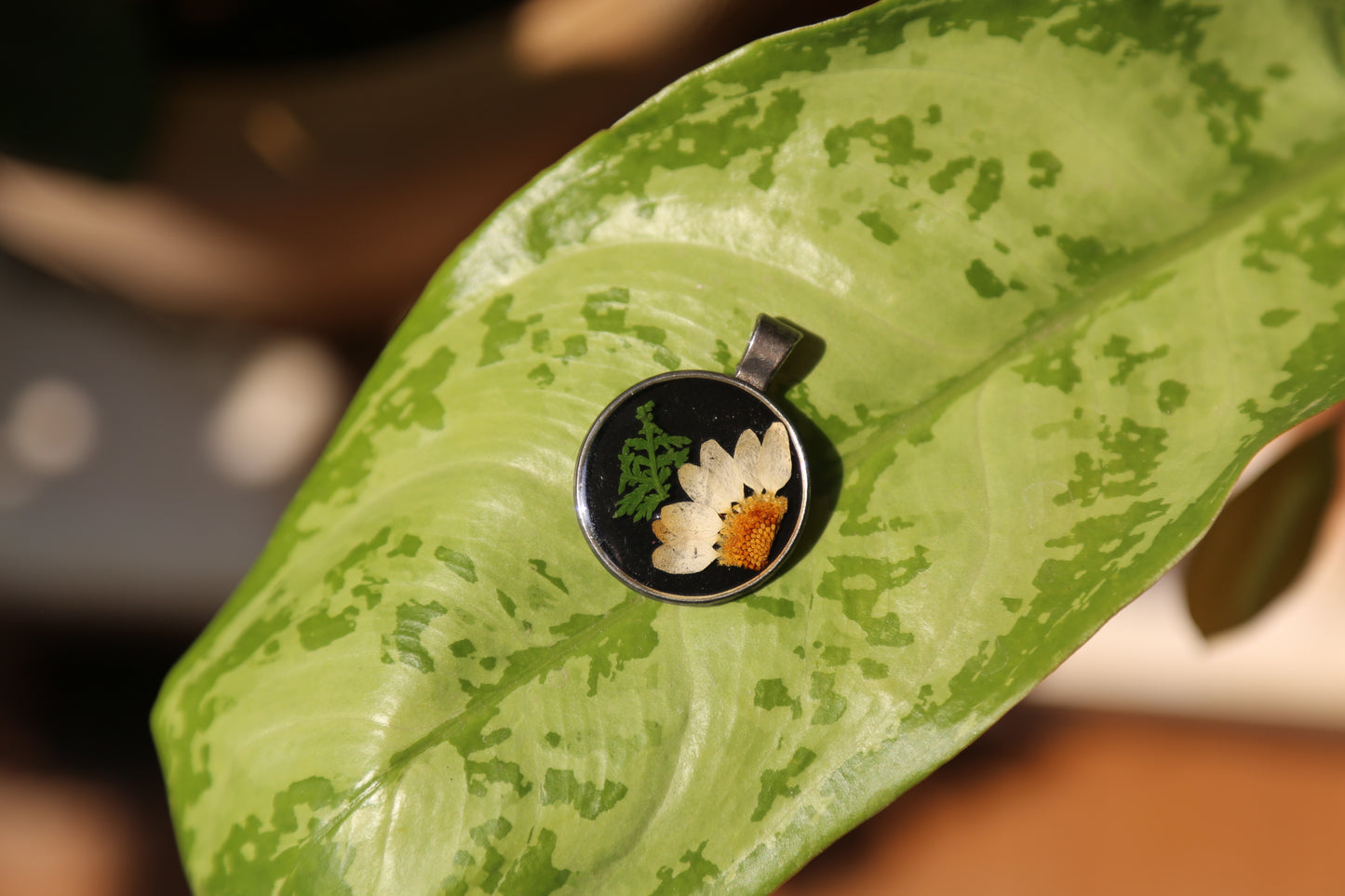 Resin Floral Pendants