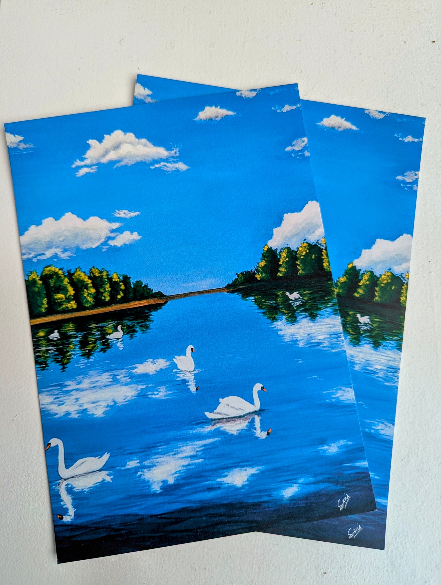 Art Prints A5- 
‘Swan Symphony’