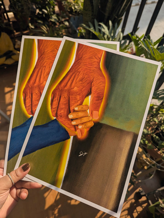 Art Prints A4- ‘Hold On’